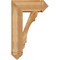 Ekena Millwork Olympic Arts and Crafts Rough Sawn Bracket w/ Offset Brace, Western Red Cedar, 8"W x 20"D x 32"H BKT0806X20X32OLY03RWR - alternate 2
